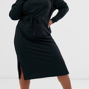 ASOS Design Curve Midi dress with drawstring